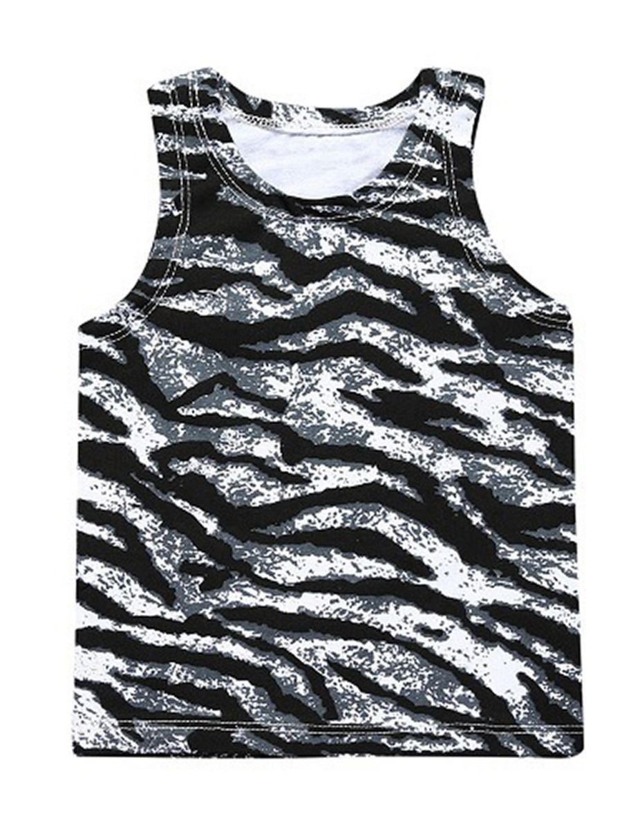 4 Kinds Unisex Baby Clothes Printed Cotton Blend Tank Top - dianjiang-