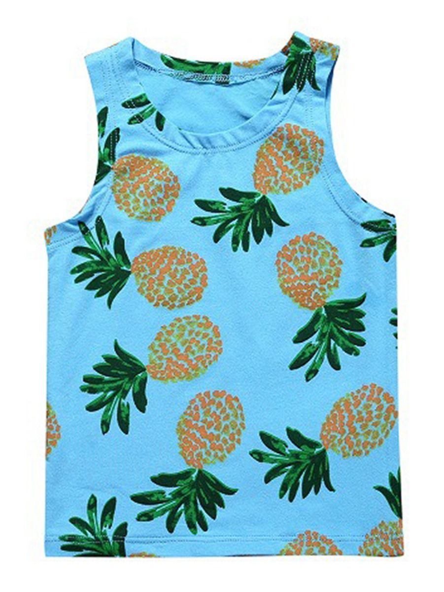 4 Kinds Unisex Baby Clothes Printed Cotton Blend Tank Top - dianjiang-