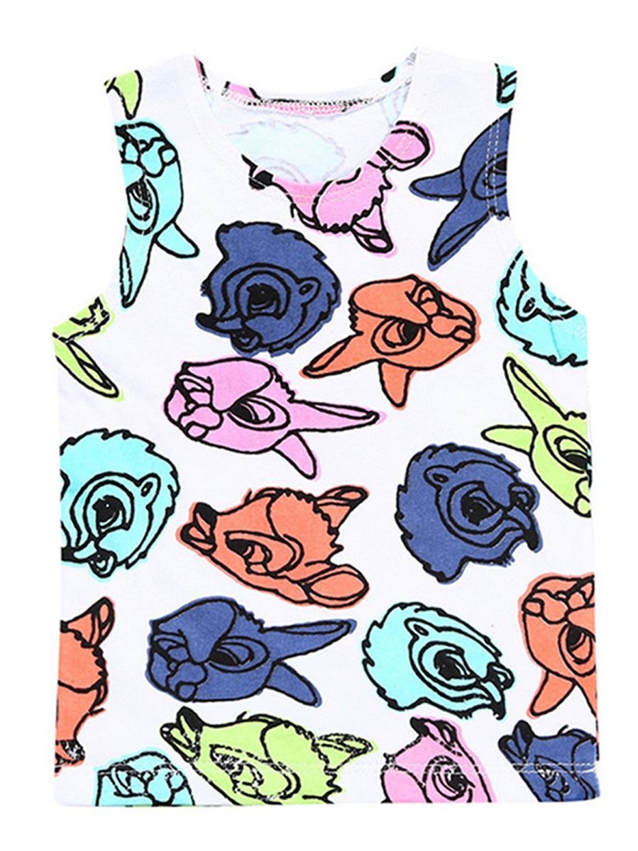 7 Kinds Unisex Baby Printed Tank Top Summer - dianjiang-