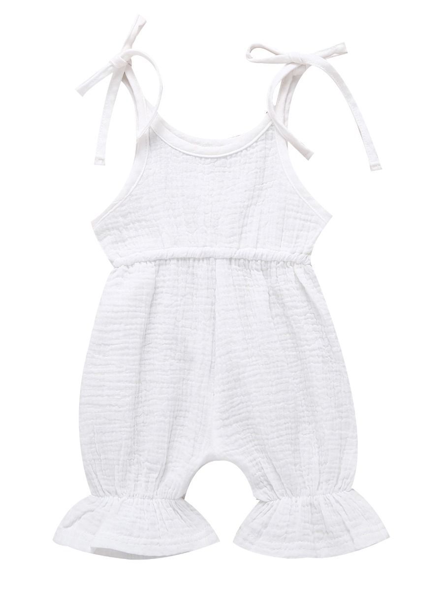 Solid Color Onesie Cotton Blend Baby Jumpsuit High Summer - dianjiang-