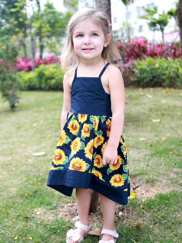 Sunflower Baby Little Girl Sundress Wholesale - dianjiang-