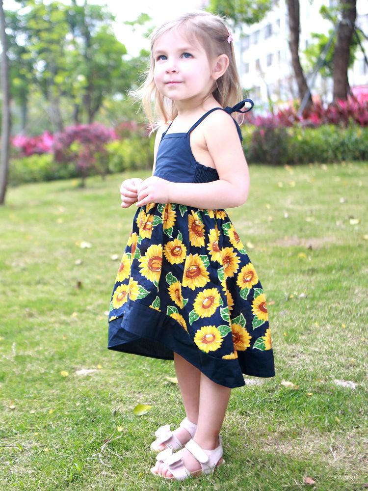 Sunflower Baby Little Girl Sundress Wholesale - dianjiang-