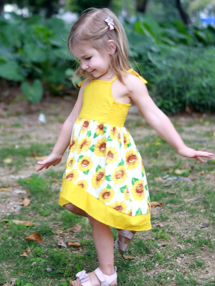 Sunflower Baby Little Girl Sundress Wholesale - dianjiang-