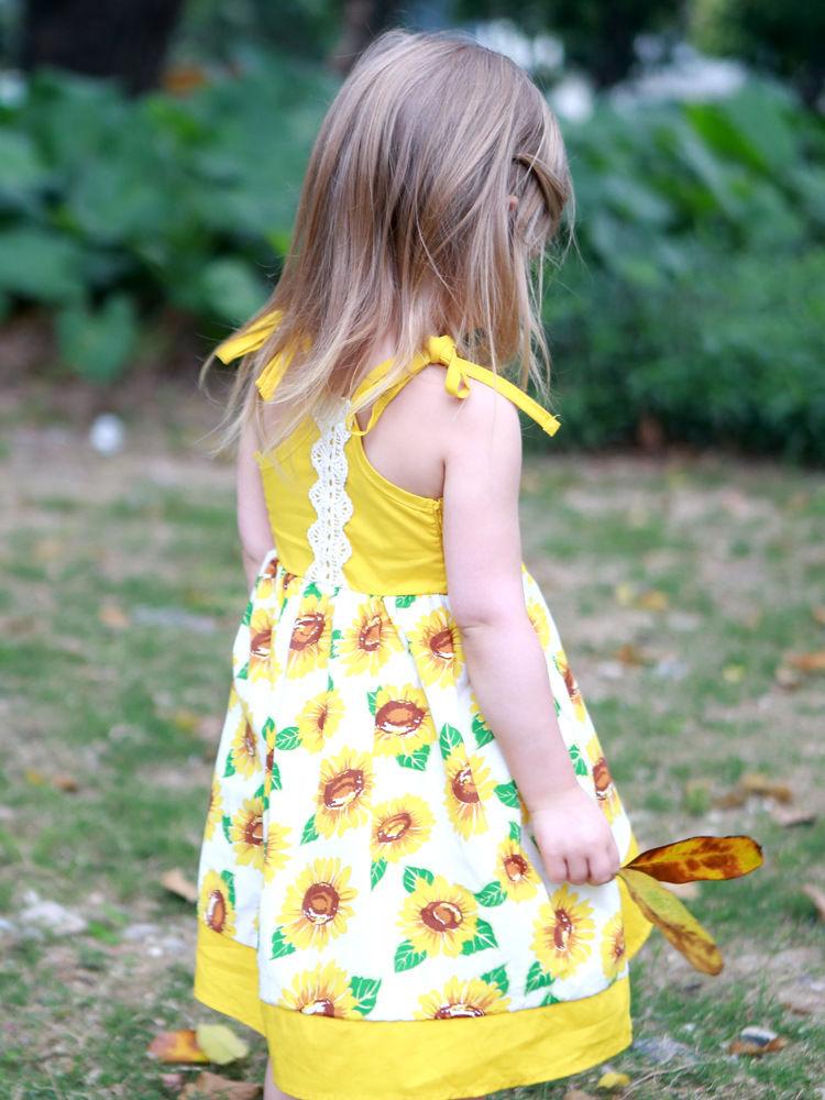 Sunflower Baby Little Girl Sundress Wholesale - dianjiang-