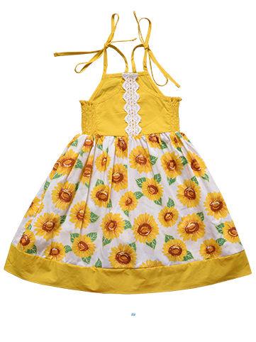 Sunflower Baby Little Girl Sundress Wholesale - dianjiang-