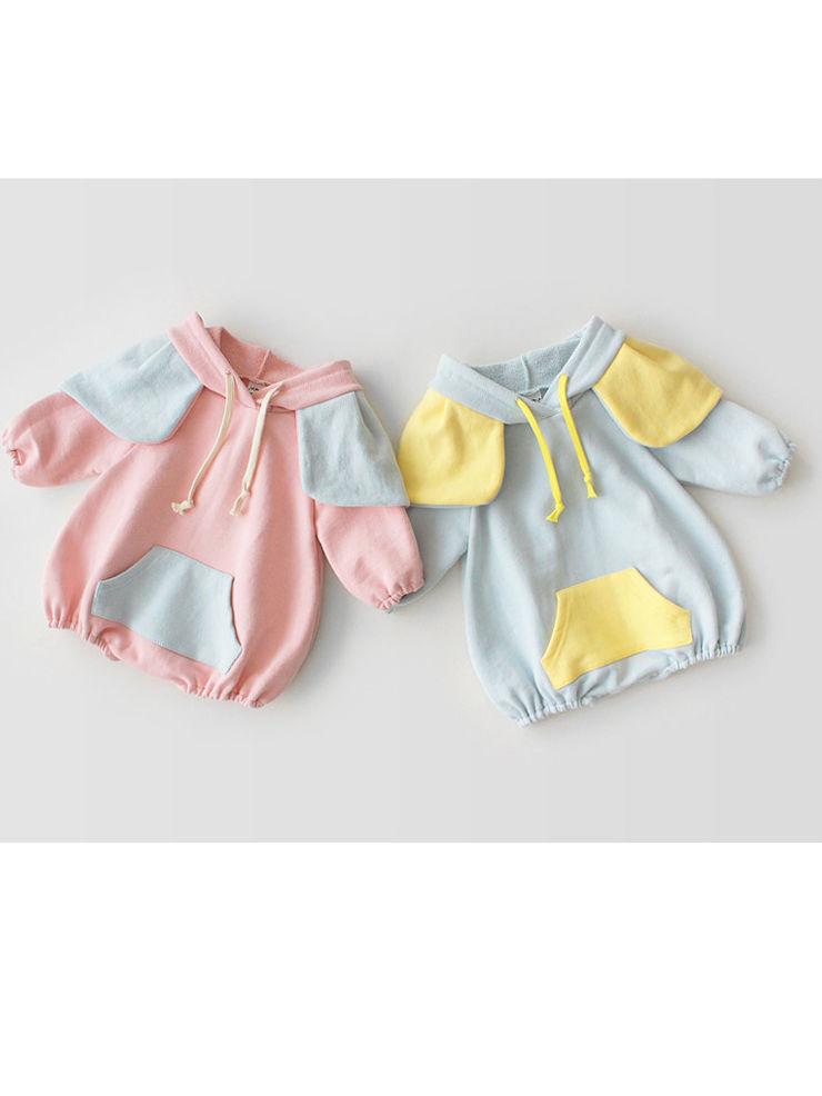 Adorable Elephant Pattern Hoodie Baby Onesie - dianjiang-