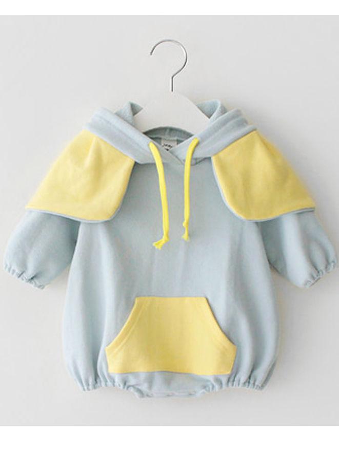 Adorable Elephant Pattern Hoodie Baby Onesie - dianjiang-