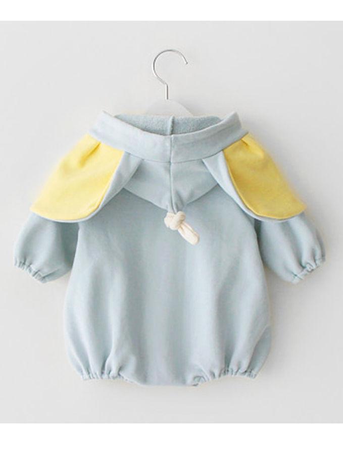 Adorable Elephant Pattern Hoodie Baby Onesie - dianjiang-