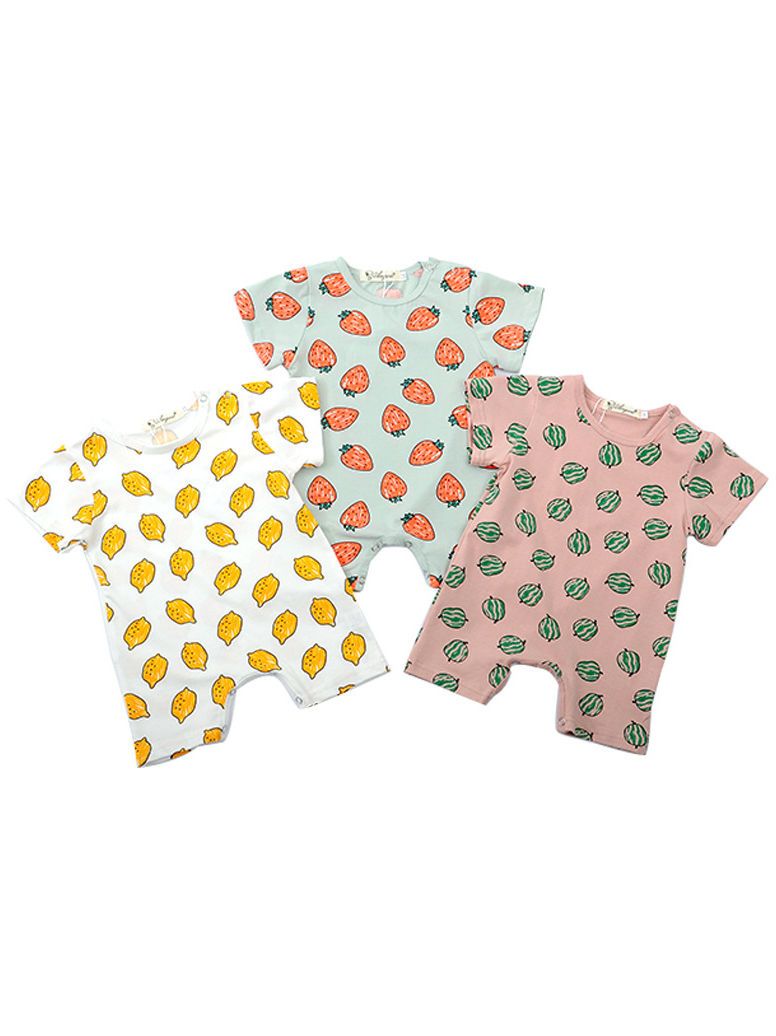 Summer Fruit Print Baby Jumpsuit Wholesale Overalls - dianjiang-