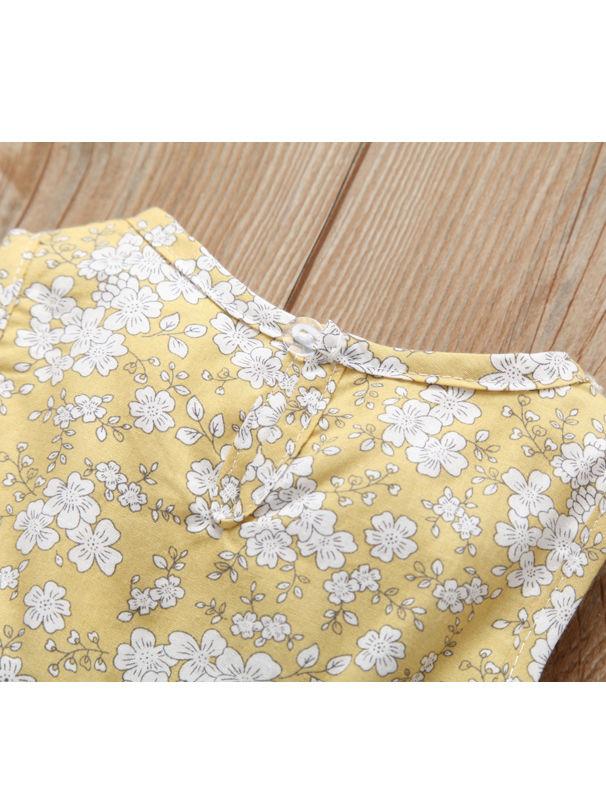 Sleeveless Frilled Floral Baby Collection Bodysuit Commercial Summer - dianjiang-