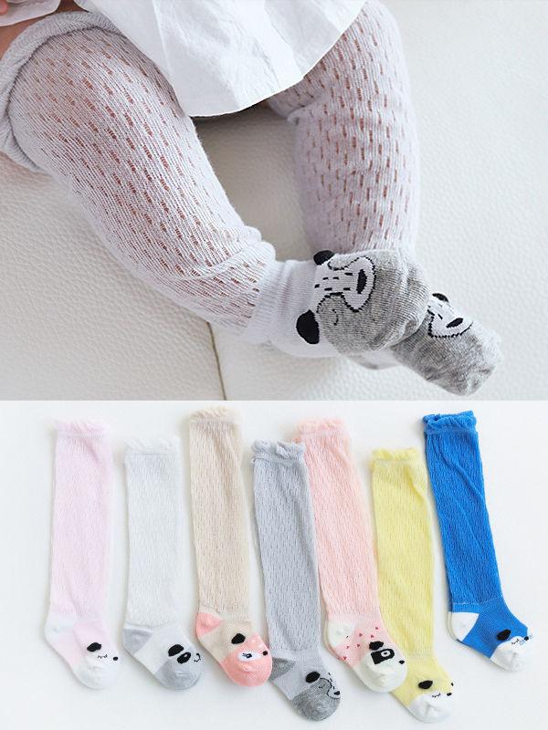 5-PACK Cute Cartoon Animal Mesh Knee High Socks - dianjiang-