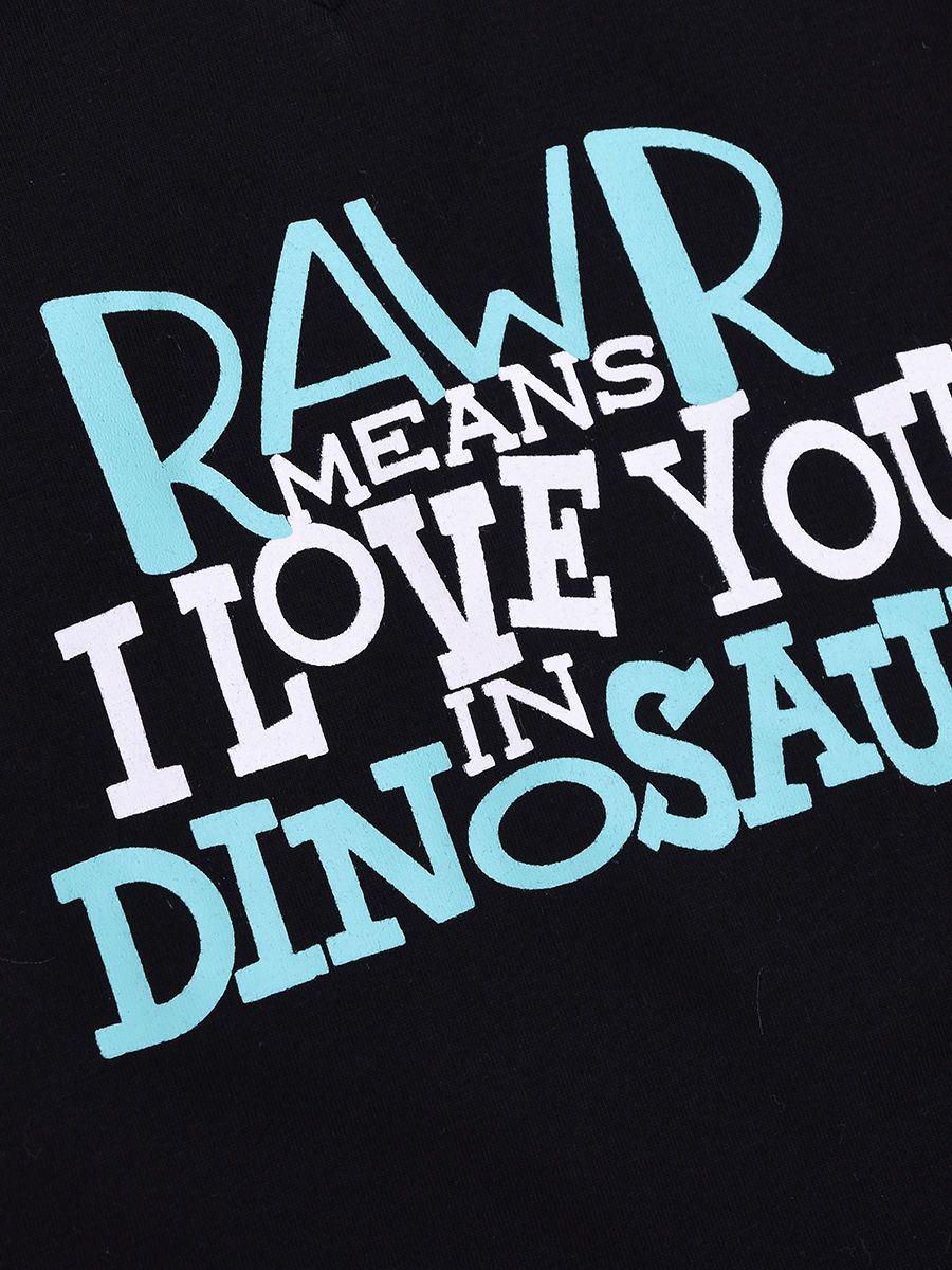 Baby Little Boy Clothes RAWR Means I LOVE YOU IN DINOSAUR T-shirt+Printed Shorts 2-Piece Outfits - dianjiang-