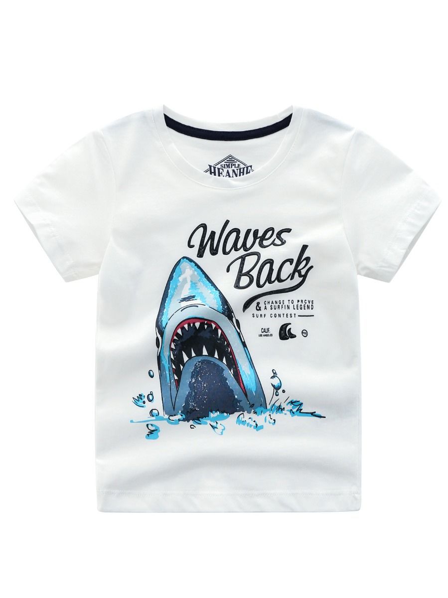 Summer Little Boy Shark T-shirt - dianjiang-