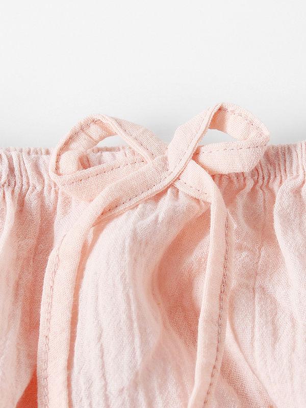 Pink / White Mesh Cotton Baby Girls Shorts - dianjiang-