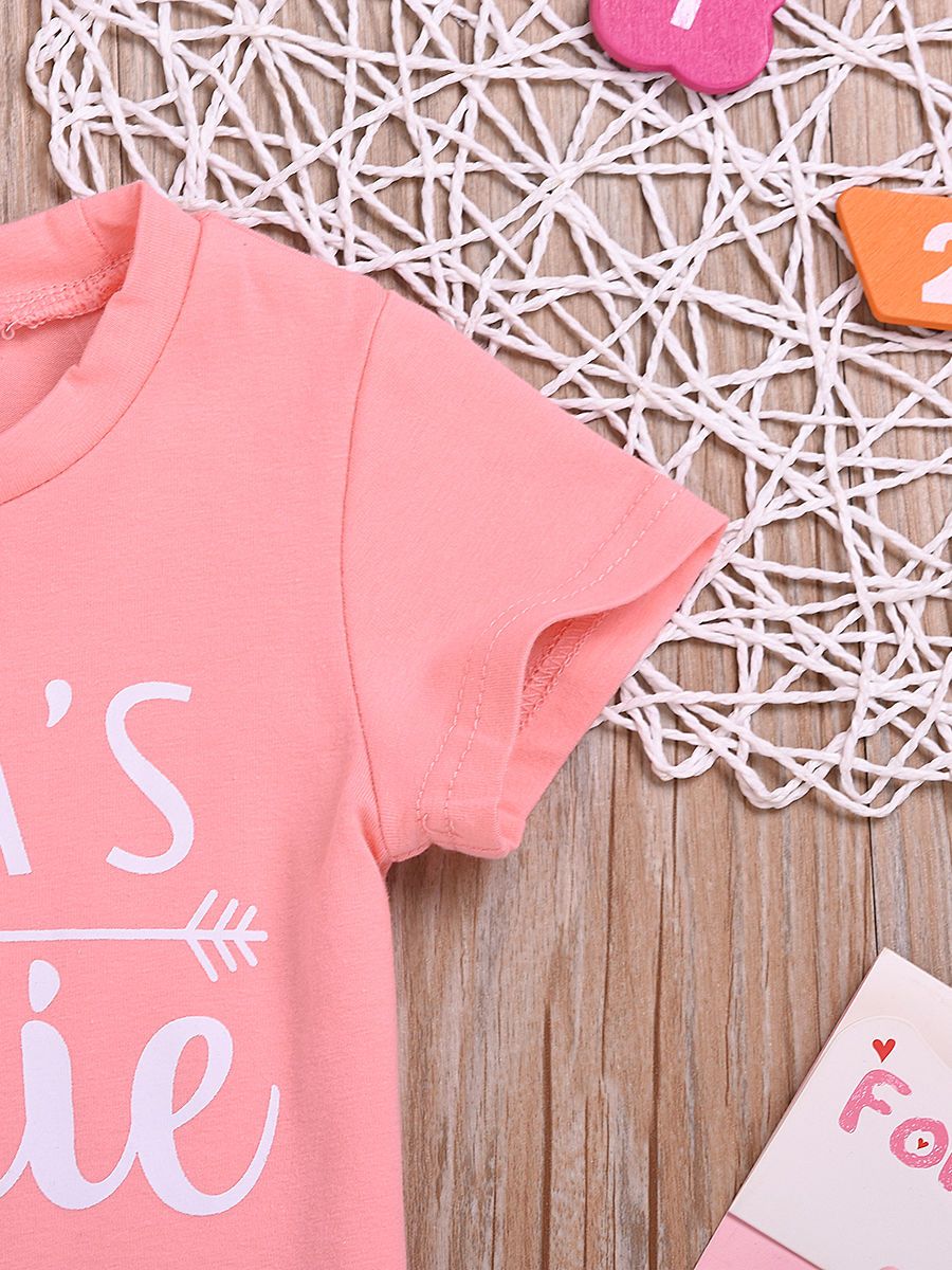 MAMA'S BESTIE Pink T-shirt For Baby Little Girl Newborn Tops - dianjiang-