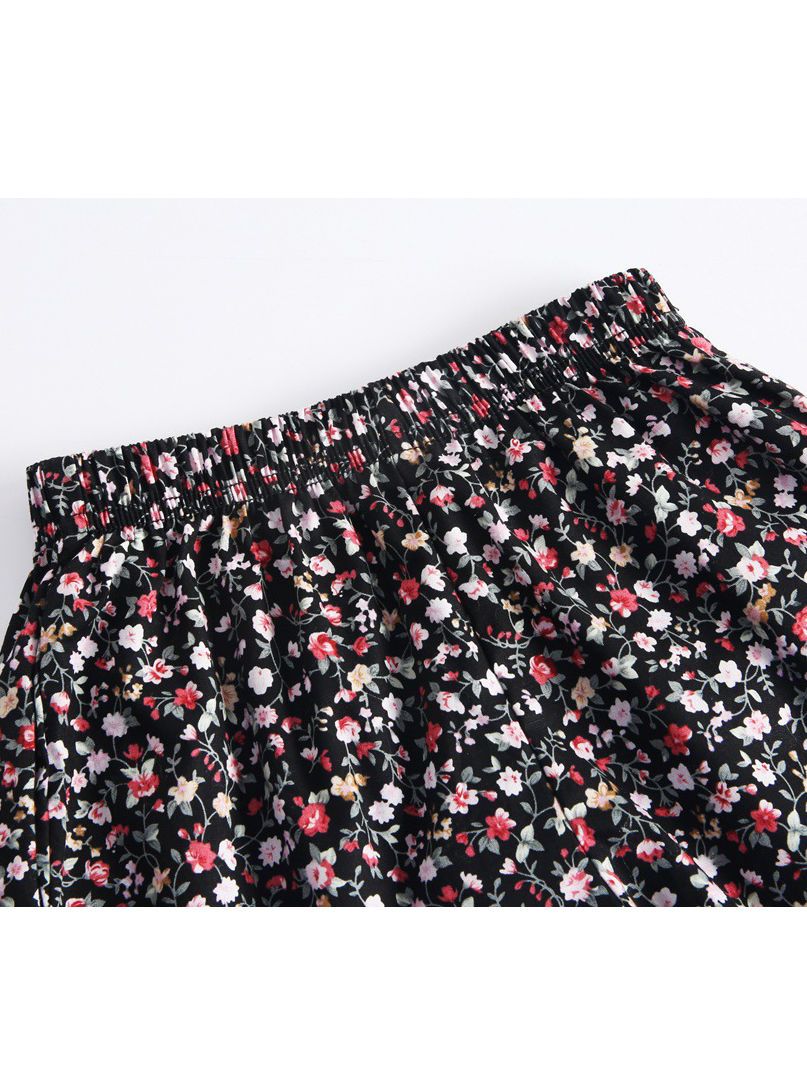 2-Piece Little Big Girl Clothes Outfit Ruffle Suspender Top Matching Floral Shorts - dianjiang-