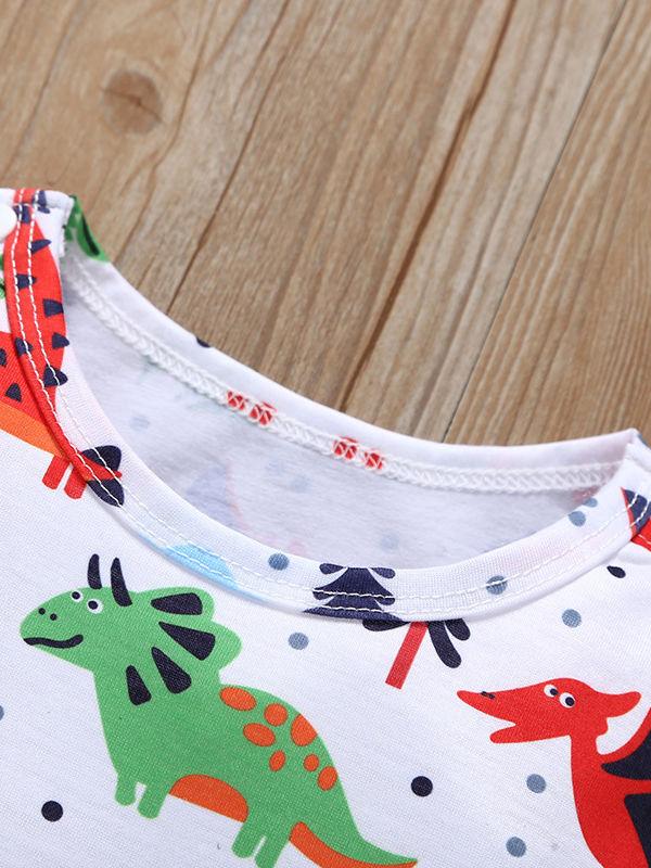 High Quality Summer Cartoon Dinosaur Baby Boy Jumpsuit - dianjiang-