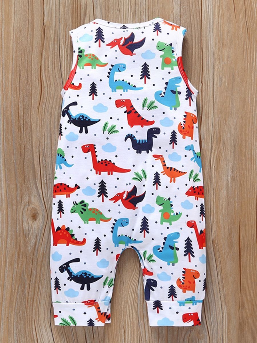 High Quality Summer Cartoon Dinosaur Baby Boy Jumpsuit - dianjiang-