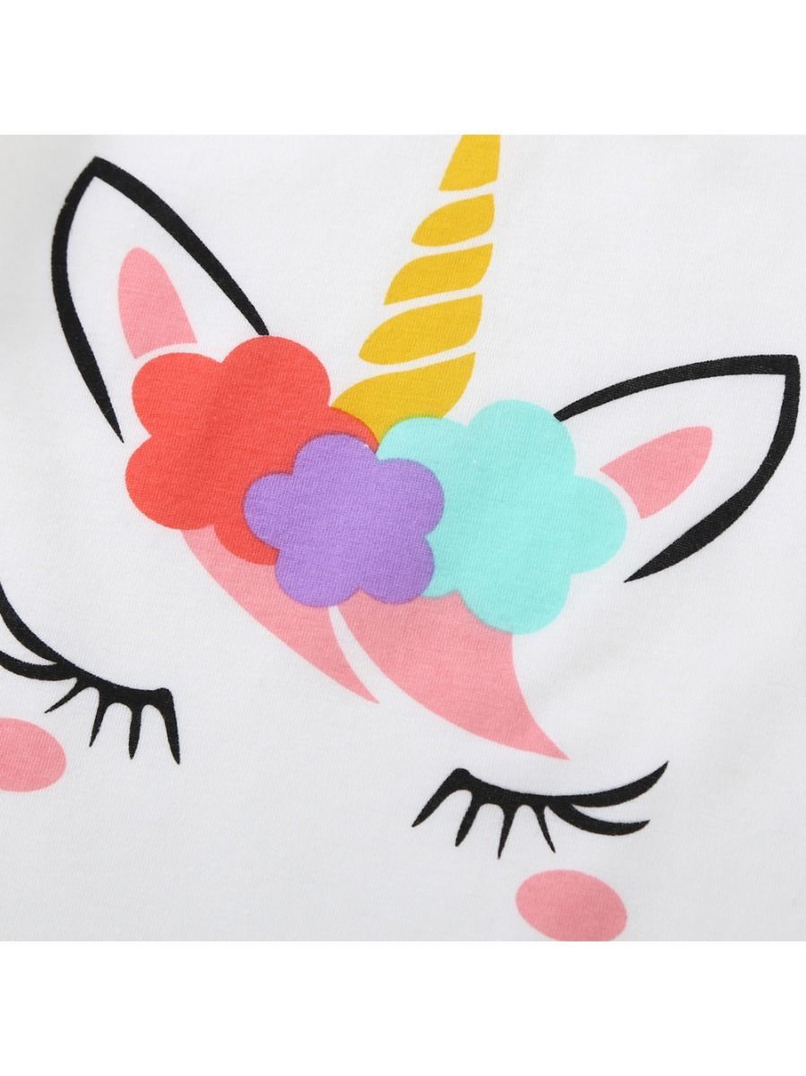 Unicorn Cotton T-shirt For Baby Toddler Girls - dianjiang-