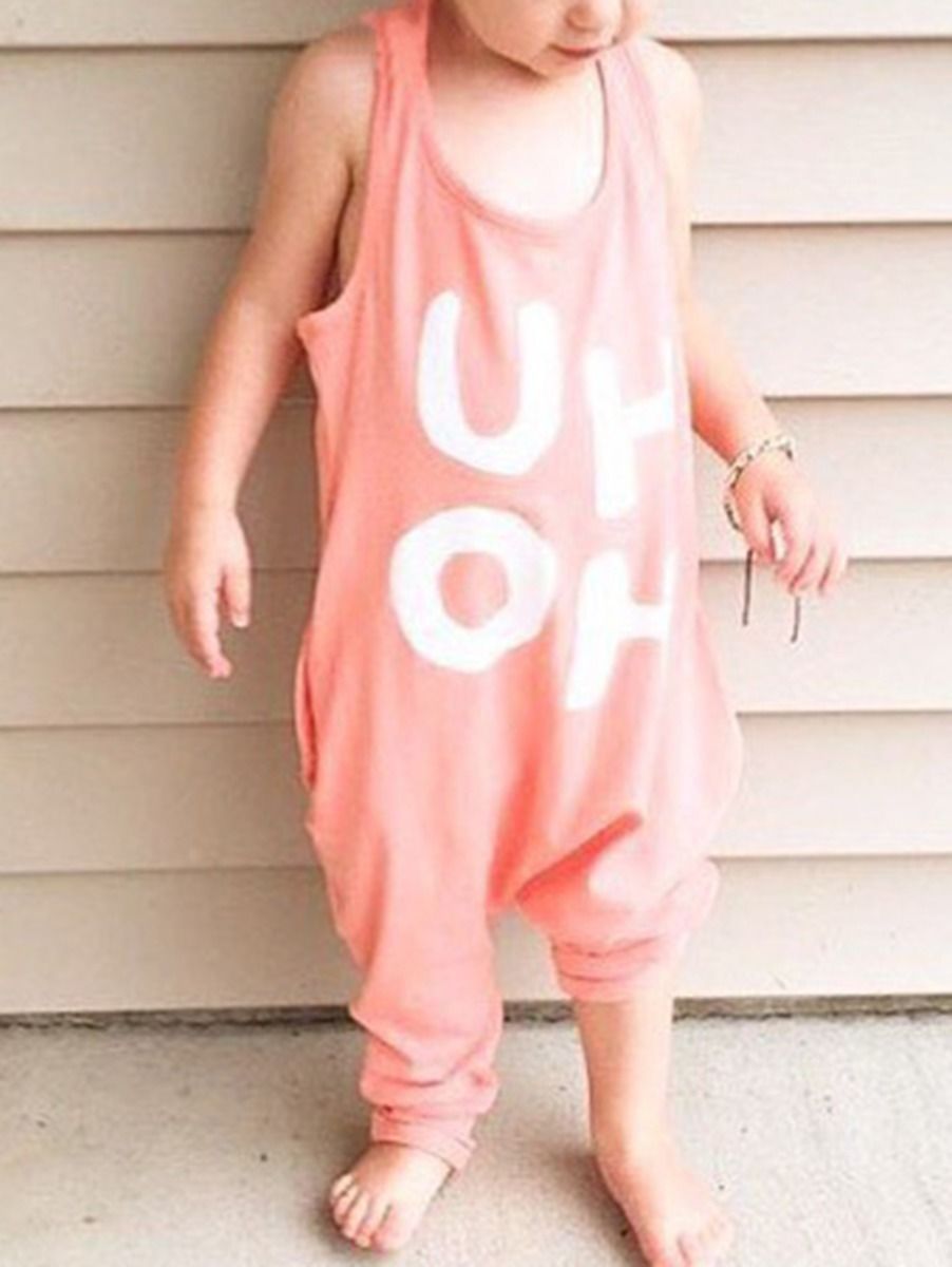 High Summer Letters Print Baby Little Kids Unisex Jumpsuit - dianjiang-