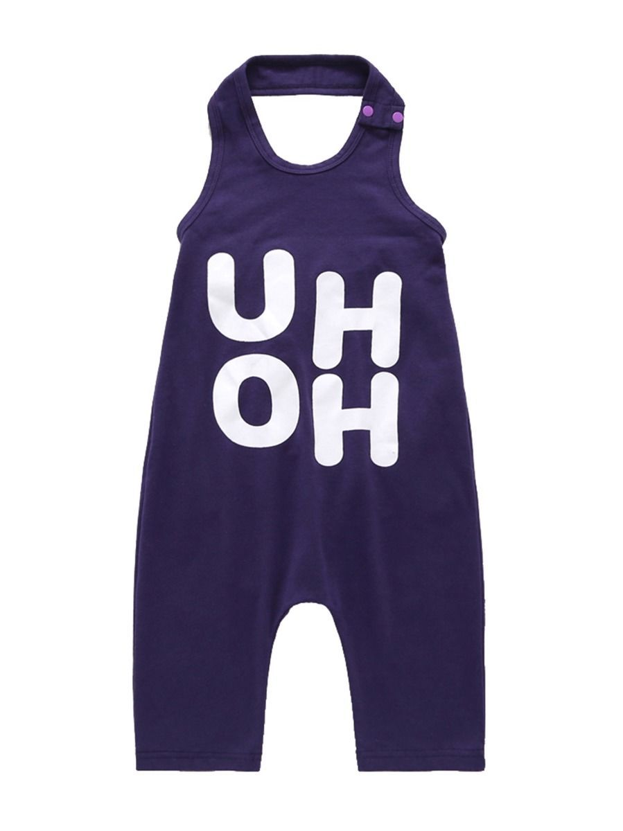 High Summer Letters Print Baby Little Kids Unisex Jumpsuit - dianjiang-