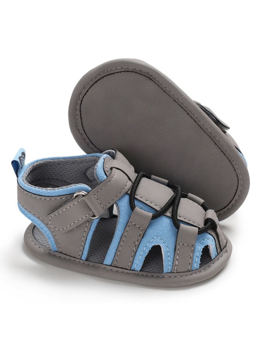 Baby Boy Color Blocking Shoes First Start Crib Sandal - dianjiang-