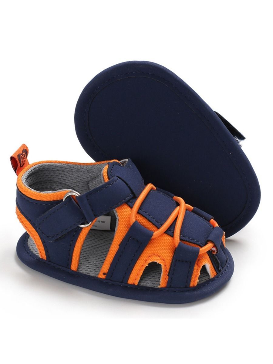 Baby Boy Color Blocking Shoes First Start Crib Sandal - dianjiang-