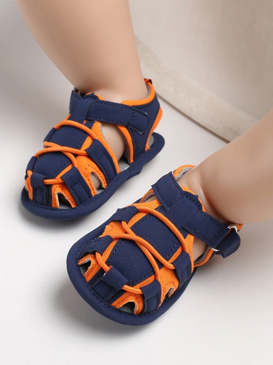 Baby Boy Color Blocking Shoes First Start Crib Sandal - dianjiang-