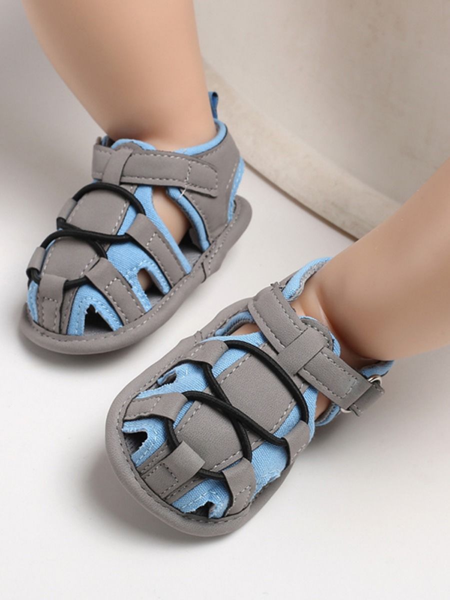 Baby Boy Color Blocking Shoes First Start Crib Sandal - dianjiang-