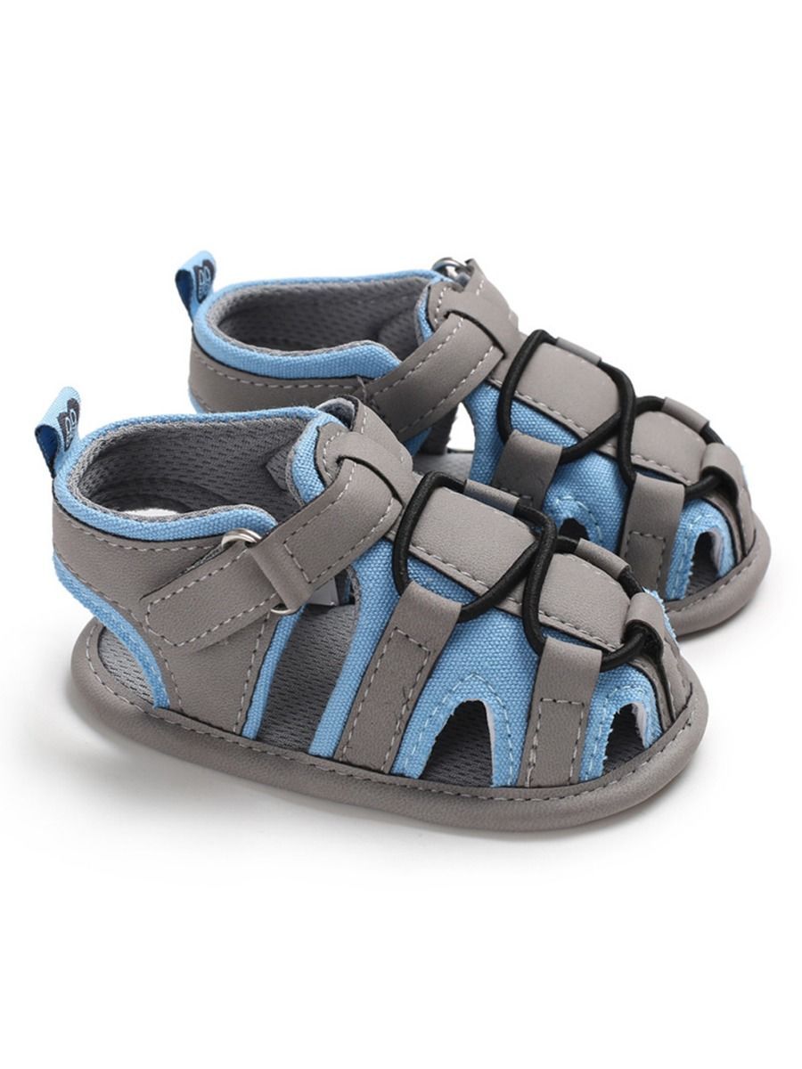 Baby Boy Color Blocking Shoes First Start Crib Sandal - dianjiang-