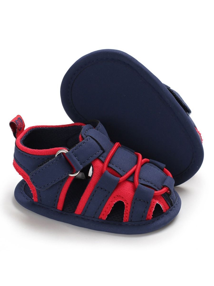 Baby Boy Color Blocking Shoes First Start Crib Sandal - dianjiang-