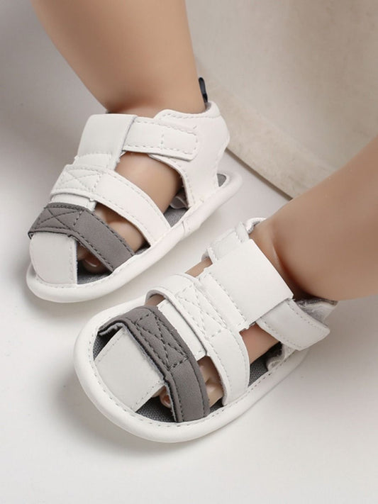 White Color Blocking Early Days Prewalker Baby Boys Sandal - dianjiang-