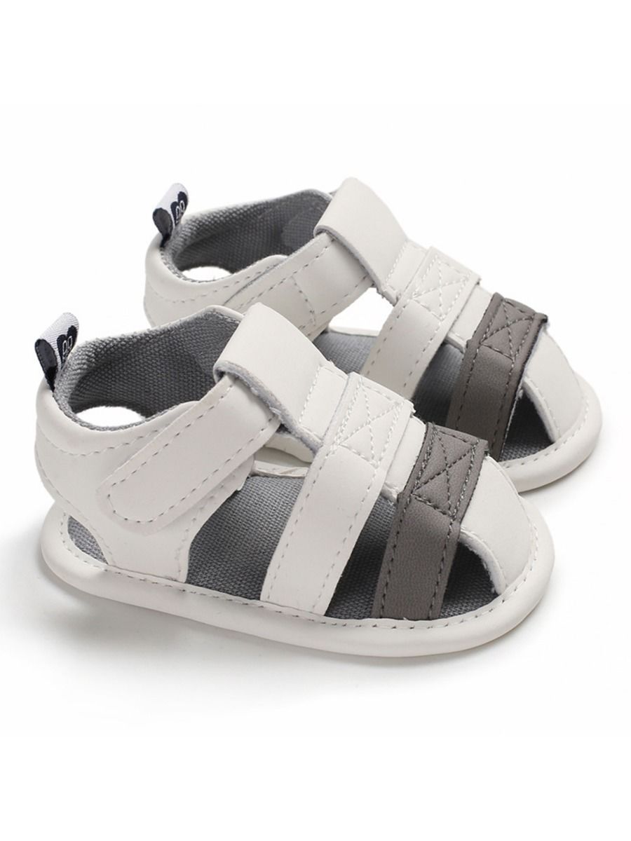 White Color Blocking Early Days Prewalker Baby Boys Sandal - dianjiang-
