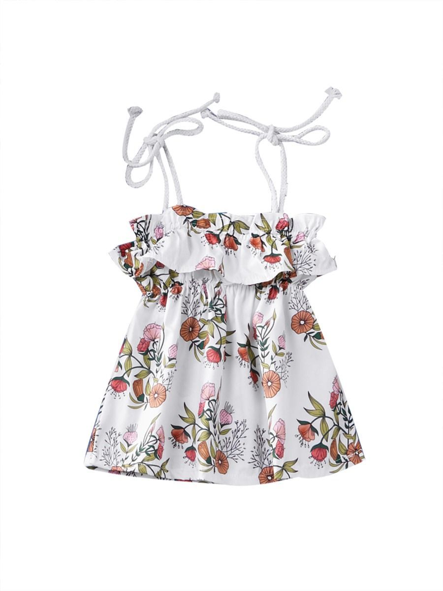 Mom and Me Flower Off Shoulder Dress Tie Onesie - dianjiang-