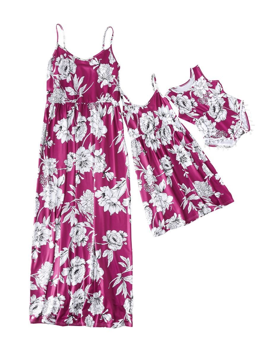 Mom and Me Matching Big Flower Sundress - dianjiang-