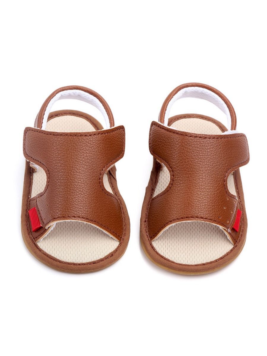 Solid Color Anti-Slip Prewalker Baby Sandals - dianjiang-