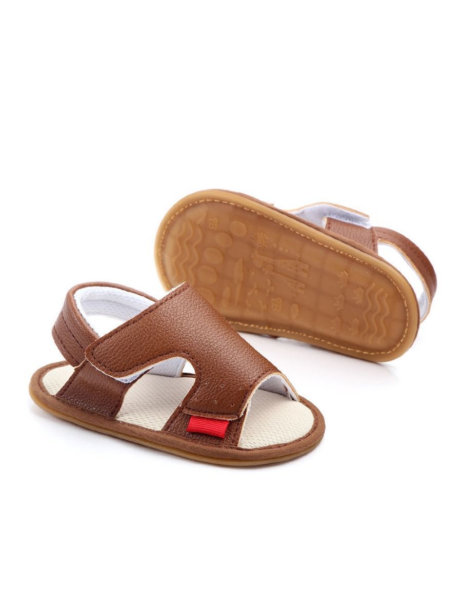 Solid Color Anti-Slip Prewalker Baby Sandals - dianjiang-