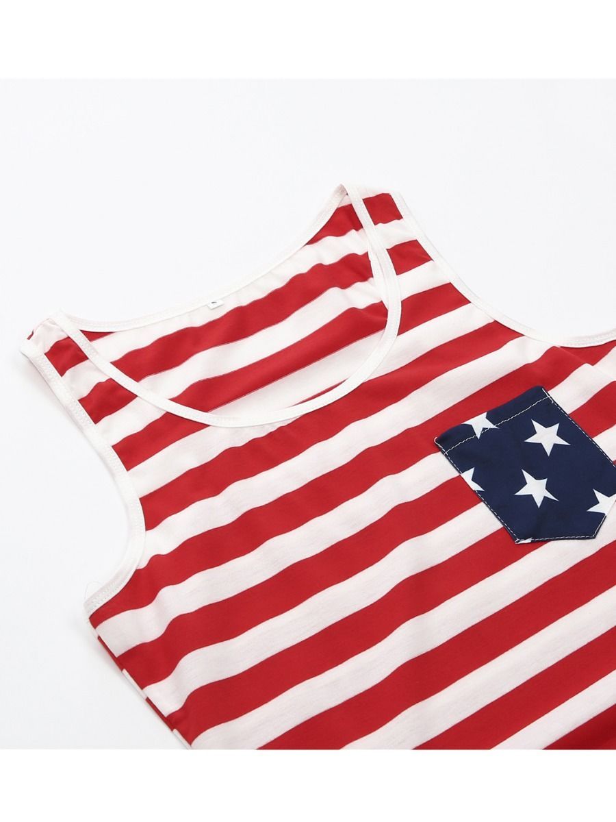 Mom and Me Fourth Of July Striped Tank Top - dianjiang-