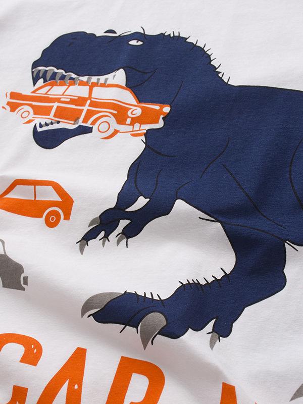 Car Dinosaur Pattern Toddler Big Boy T-shirt - dianjiang-