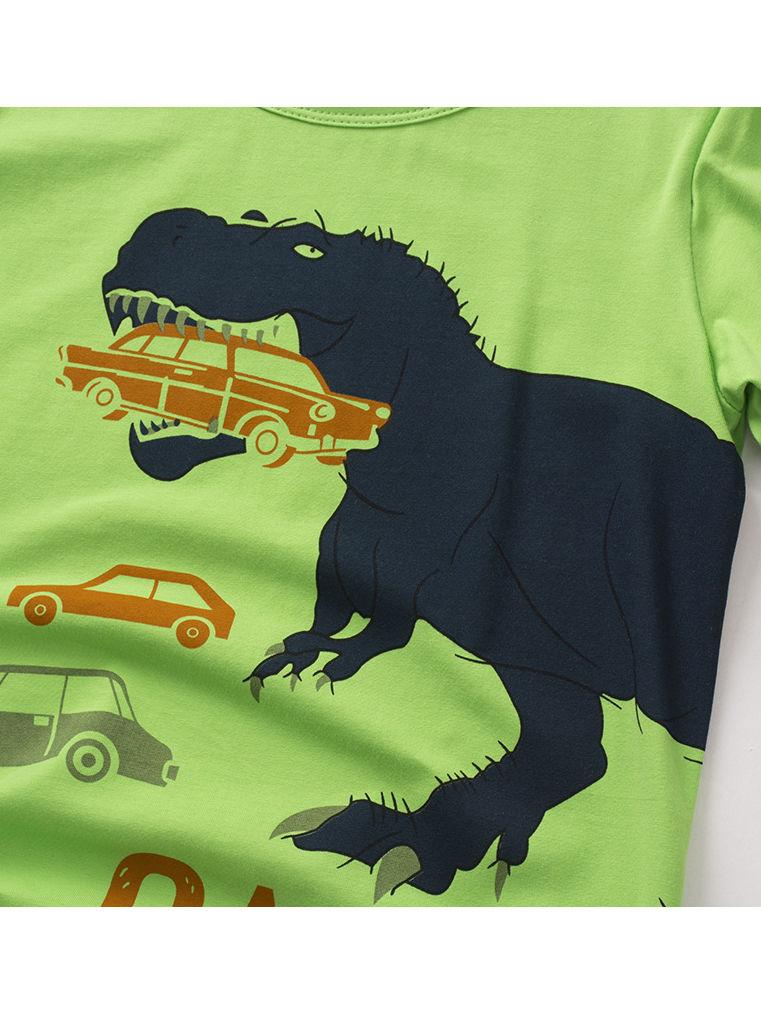 Car Dinosaur Pattern Toddler Big Boy T-shirt - dianjiang-