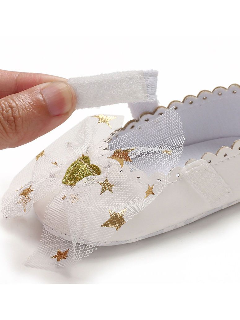 T-bar Bow Accessories Princess Crib Shoes - dianjiang-