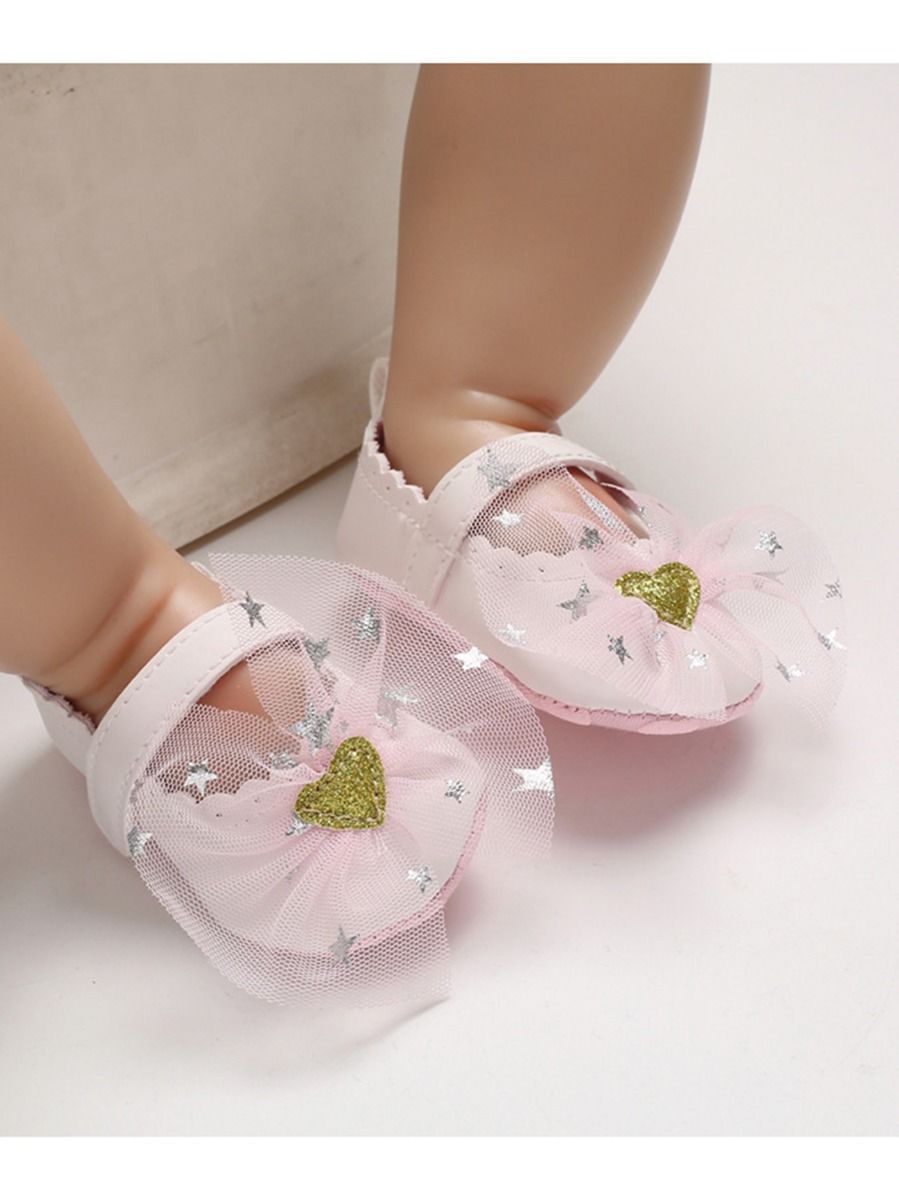 T-bar Bow Accessories Princess Crib Shoes - dianjiang-