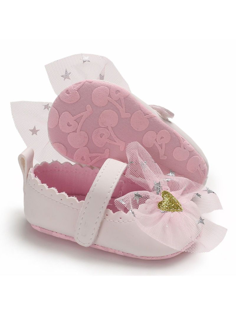 T-bar Bow Accessories Princess Crib Shoes - dianjiang-