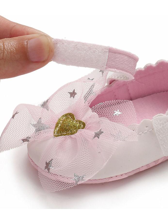 T-bar Bow Accessories Princess Crib Shoes - dianjiang-