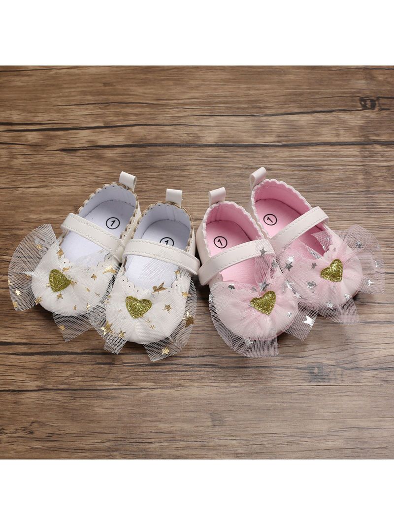 T-bar Bow Accessories Princess Crib Shoes - dianjiang-