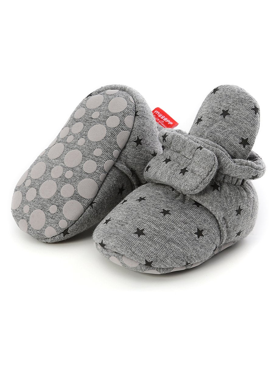 Infant Baby Star Pattern Velcro First Start Crib Shoes - dianjiang-