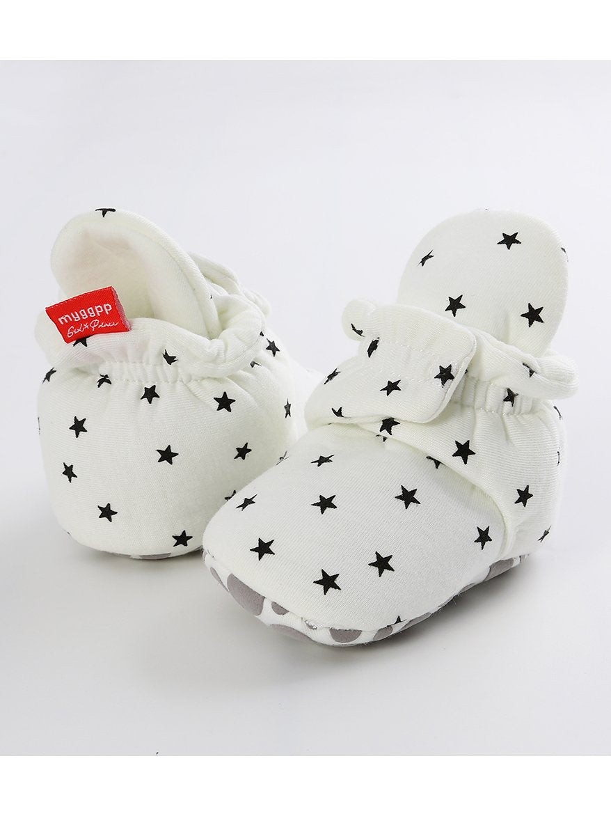 Infant Baby Star Pattern Velcro First Start Crib Shoes - dianjiang-