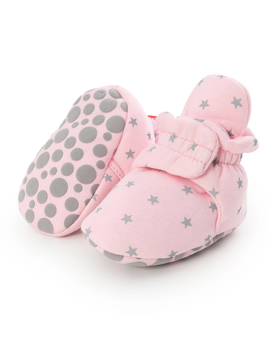 Infant Baby Star Pattern Velcro First Start Crib Shoes - dianjiang-