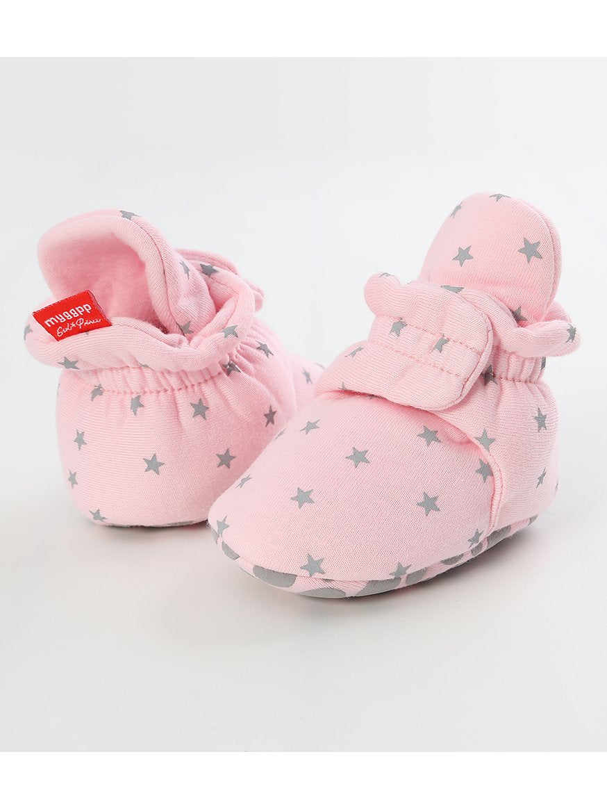 Infant Baby Star Pattern Velcro First Start Crib Shoes - dianjiang-