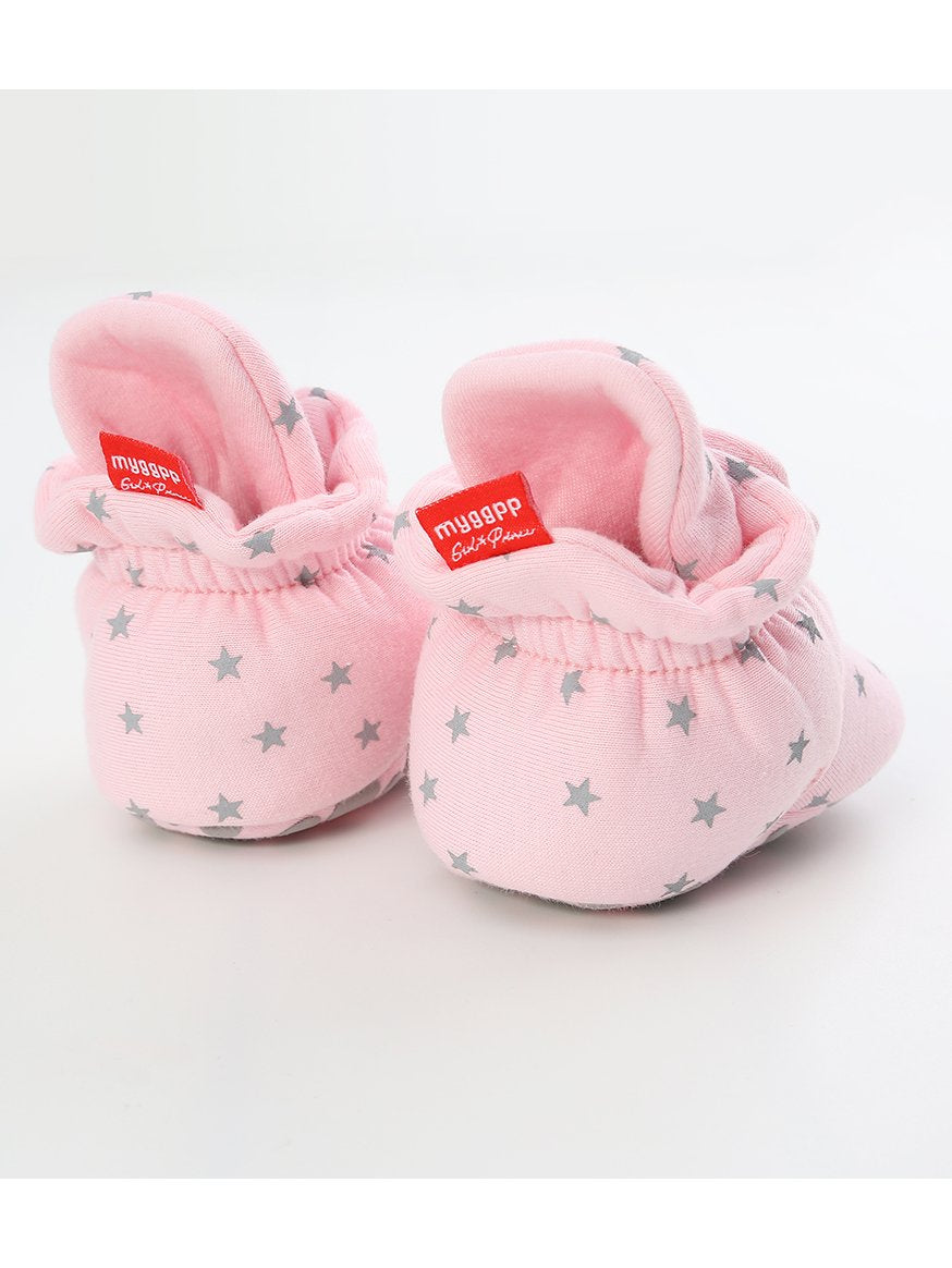 Infant Baby Star Pattern Velcro First Start Crib Shoes - dianjiang-